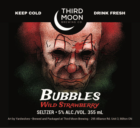 Hard Seltzer - 4-pk of "Bubbles (Wild Strawberry)" 355mL cans