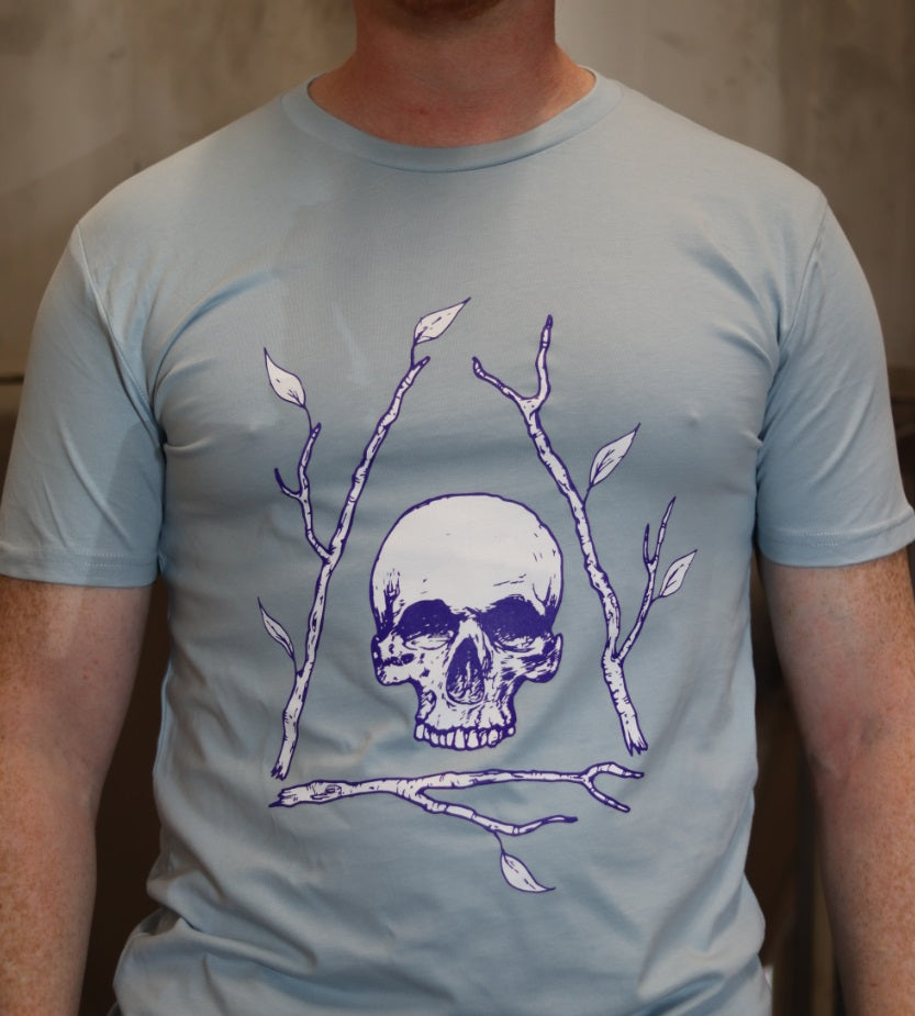 Men's Pale Blue Bone Tree T-shirt